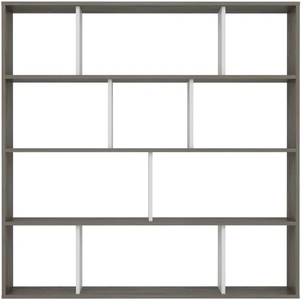 FUNZI LIVING Hodbi bogreol - hvid og wenge melamin