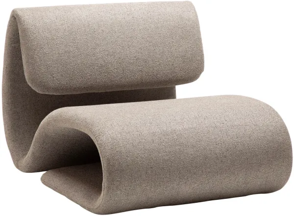 DAN-FORM Dubna loungestol - brun bouclé stof